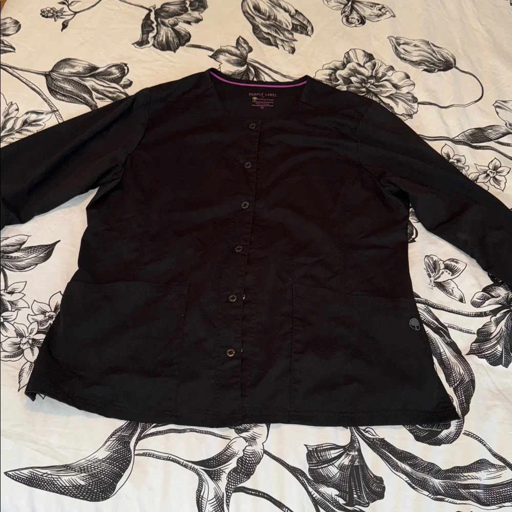 Purple label Black Scrub Jacket - Picture 1 of 6